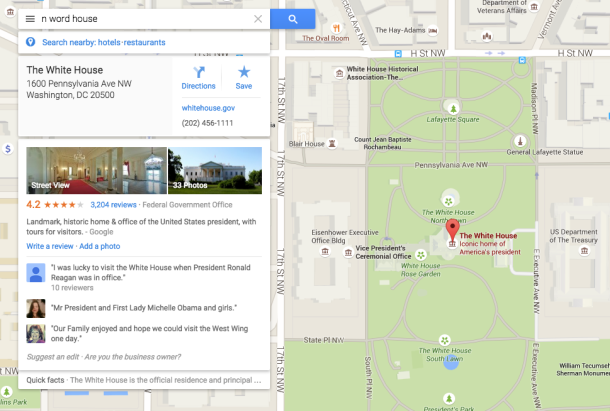 %name Google Maps is no longer directing racists to the White House by Authcom, Nova Scotia\s Internet and Computing Solutions Provider in Kentville, Annapolis Valley